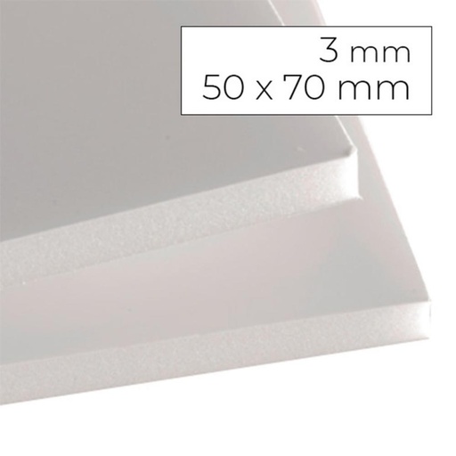 [619914] CARTÓN PLUMA YOSAN 3 MM BLANCO 50×70 CM 