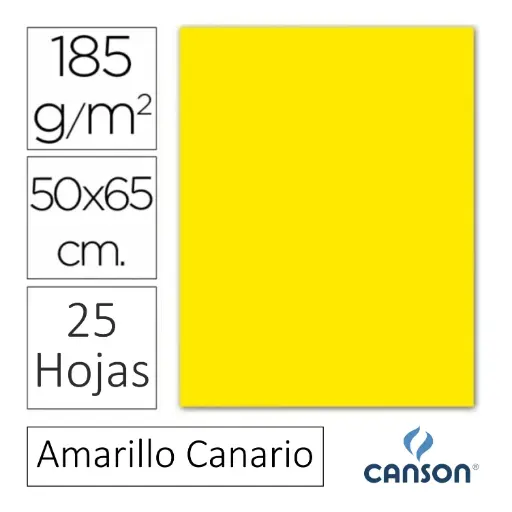 [649937] CARTULINA CANSON IRIS 50×65CM AMARILLO CANARIO 