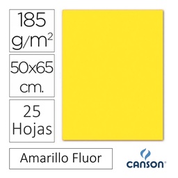 CARTULINA CANSON IRIS 50×65CM AMARILLO FLUOR 
