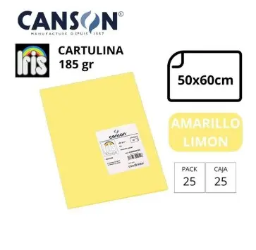 [649938] CARTULINA CANSON IRIS  50×65CM 185 GRAMOS AMARILLO LIMON