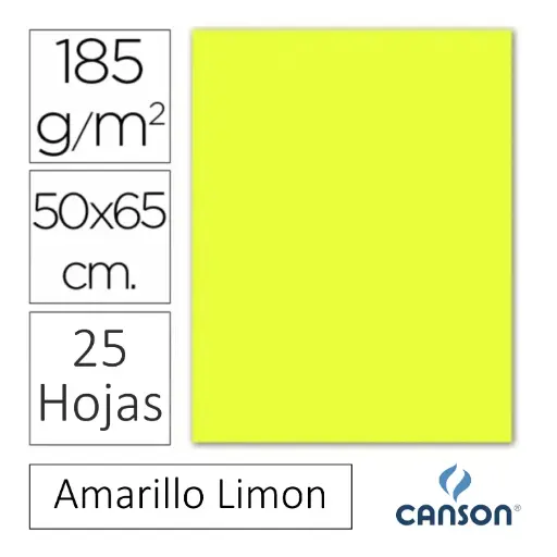 [649938] CARTULINA CANSON IRIS 50×65CM AMARILLO LIMON 
