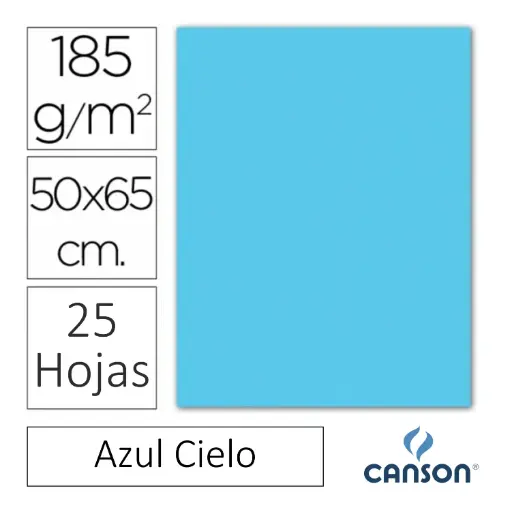 [649929] CARTULINA CANSON IRIS 50×65CM AZUL CIELO
