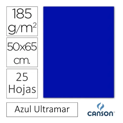 [649926] CARTULINA CANSON IRIS 50×65CM AZUL ULTRAMAR