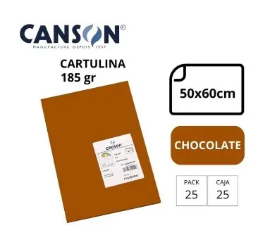 [649919] CARTULINA CANSON IRIS  50×65CM 185 GRAMOS  CHOCOLATE