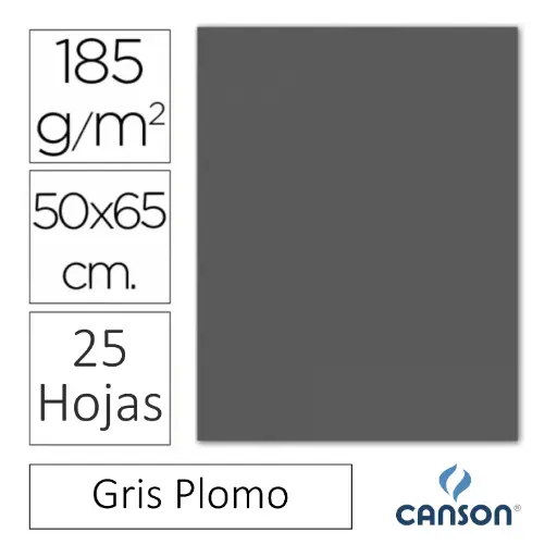 [649917] CARTULINA CANSON IRIS 50×65CM GRIS PLOMO