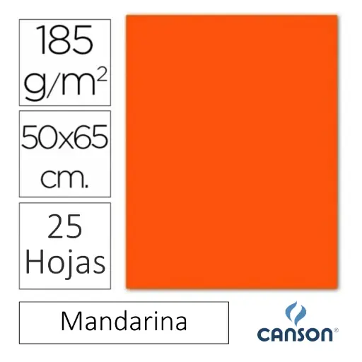 [649208] CARTULINA CANSON IRIS 50×65CM MANDARINA