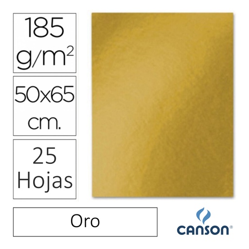 [649940] CARTULINA CANSON IRIS  50×65CM 185 GRAMOS ORO 