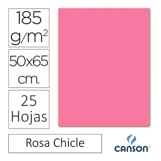 [649210] CARTULINA CANSON IRIS 50×65CM ROSA CHICLE