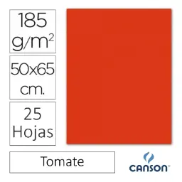 CARTULINA CANSON IRIS 50×65CM TOMATE 