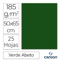 CARTULINA CANSON IRIS 50×65CM VERDE ABETO