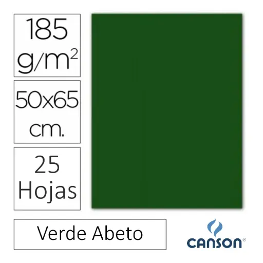 [649923] CARTULINA CANSON IRIS 50×65CM VERDE ABETO