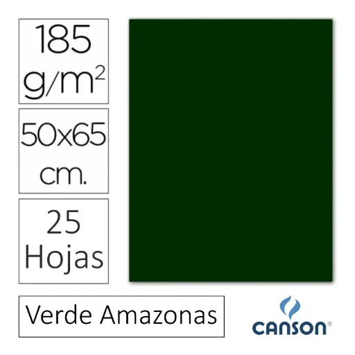 [649922] CARTULINA CANSON IRIS  50×65CM VERDE AMAZONAS 