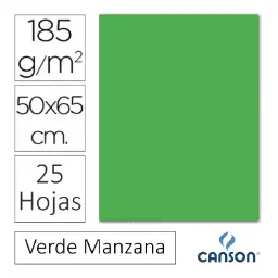 CARTULINA CANSON IRIS 50×65CM VERDE MANZANA