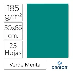 CARTULINA CANSON IRIS 50×65CM VERDE MENTA