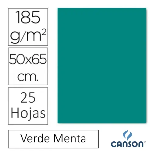 [649213] CARTULINA CANSON IRIS 50×65CM VERDE MENTA