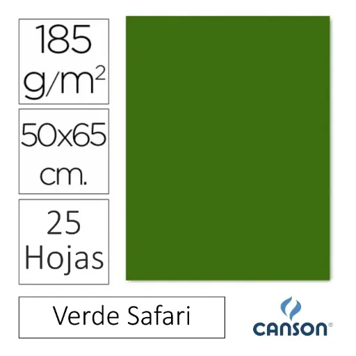 [649214] CARTULINA CANSON IRIS 50×65CM VERDE SAFARI