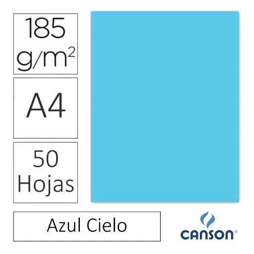 [701131] CARTULINA CANSON IRIS A4 AZUL CIELO