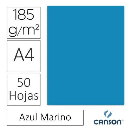 [701151] CARTULINA CANSON IRIS A4 AZUL MAR