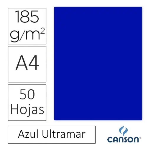 [701171] CARTULINA CANSON IRIS A4 AZUL ULTRAMAR