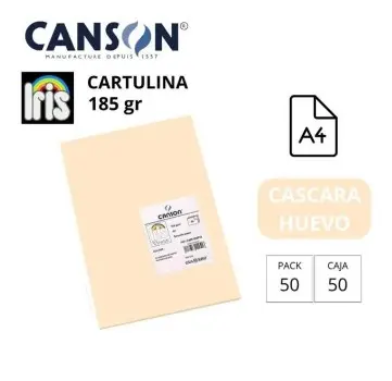 [700042] CARTULINA CANSON IRIS A4 185 GRAMOS CASCARA DE HUEVO