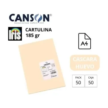 [700042] CARTULINA CANSON IRIS A4 CASCARA DE HUEVO