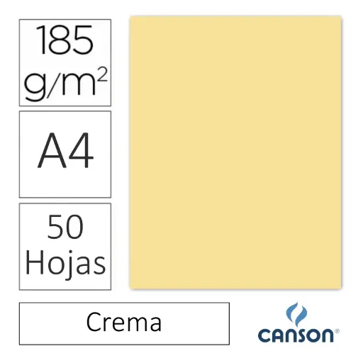 [701221] CARTULINA CANSON IRIS A4 CREMA