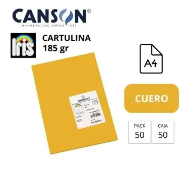 [700044] CARTULINA CANSON IRIS A4 185 GRAMOS CUERO 