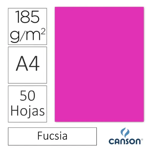 [701241] CARTULINA CANSON IRIS A4 FUCSIA