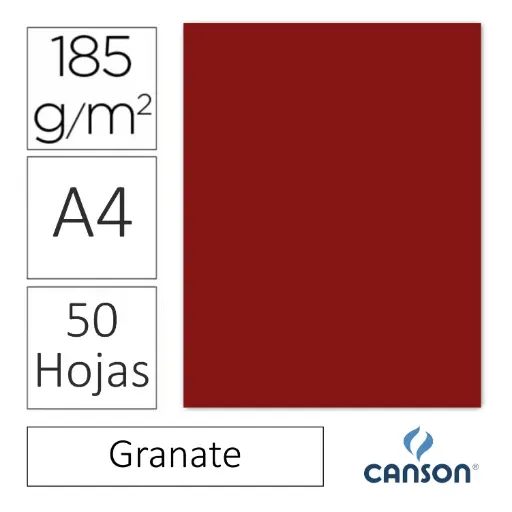[649697] CARTULINA CANSON IRIS A4 GRANATE