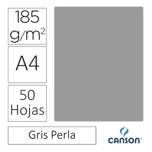 [701251] CARTULINA CANSON IRIS A4 GRIS PERLA