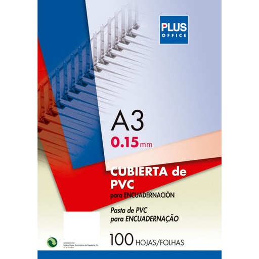 [220139] CUBIERTA ENCUADERNAR A3 CRISTAL 200M 100UDS