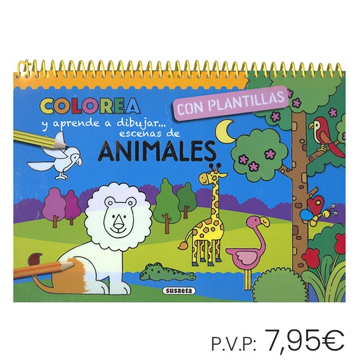 [670695] LIBRO PARA COLOREAR Y DIBUJAR ANIMALES SUSAETA