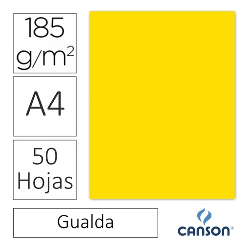 [701261] CARTULINA CANSON IRIS A4 GUALDA