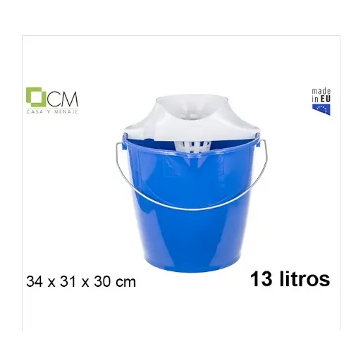 [749392] CUBO PLASTICO CON ESCURRIDO 13L