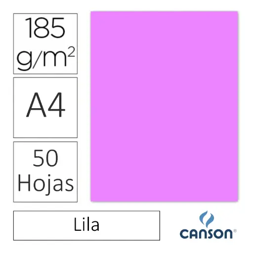 [701281] CARTULINA CANSON IRIS A4 LILA