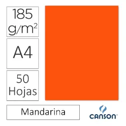 CARTULINA CANSON IRIS A4 MANDARINA