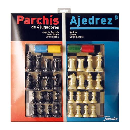 [722481] JUEGO 2 EN 1 PARCHÍS Y AJEDREZ TABLERO GRANDE
