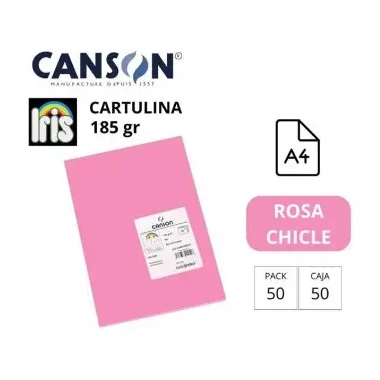 [700048] CARTULINA CANSON IRIS A4 ROSA CHICLE