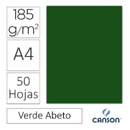CARTULINA CANSON IRIS A4 VERDE ABETO