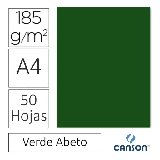 [701361] CARTULINA CANSON IRIS A4 VERDE ABETO