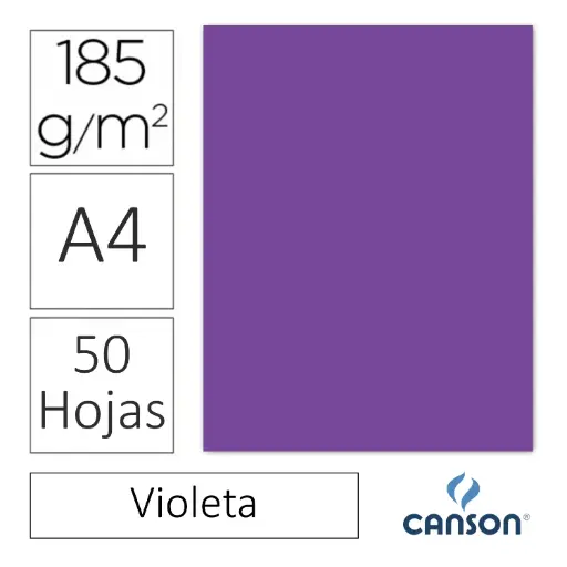 [701421] CARTULINA CANSON IRIS A4 VIOLETA