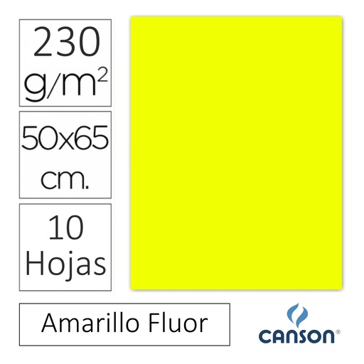 [600118] CARTULINA FLUORESCENTE SADIPAL 50×65CM AMARILLO 