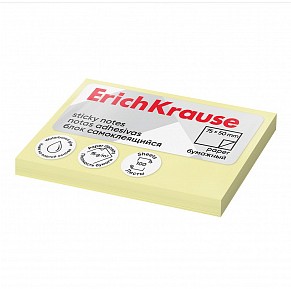 [001205] BLOC NOTAS ADHESIVAS ERICHKRAUSE 40×50 MM AMARILLAS 3×100 HOJAS