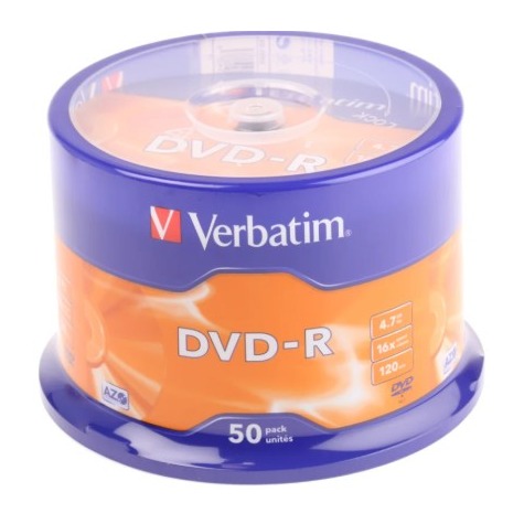 [170194] DVD-R 16X 4.7GB VERBATIM BOBINA 50UDS