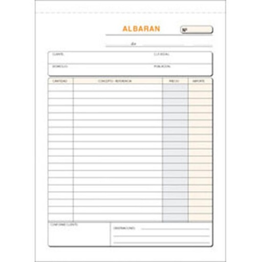 [001405] TALONARIO ALBARANES NATURAL 145MMX207MM TRIPLICADO 