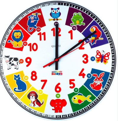[825730] RELOJ DIDACTICO ANIMALES 28CM HENBEA
