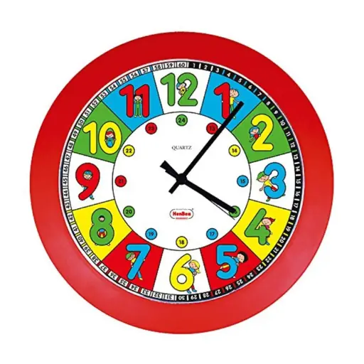 [825731] RELOJ DIDACTICO NUMEROS 28CM HENBEA