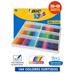 ROTULADOR BIC KID COULEUR PACK DE 144 COLORES SURTIDOS