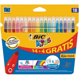 ROTULADOR BIC KID 18 COLORES