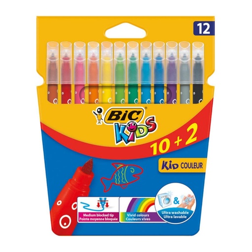 [118803] ROTULADOR BIC KID 12 COLORES